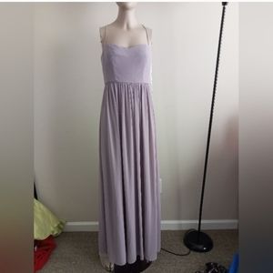 New floor length lilac purple homecoming prom dress